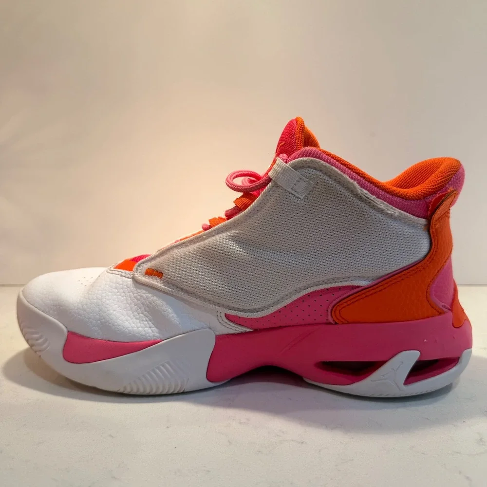 Nike Air Jordan Flight Club 91 GS Pink Orange White Size 7Y‎ DV0490-168 Hi-Top